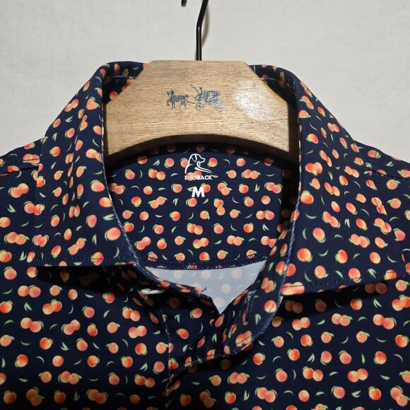 Rhoback The Peach SS Performance Polo - Blue Peaches - Sz M* - Picture 3 of 4